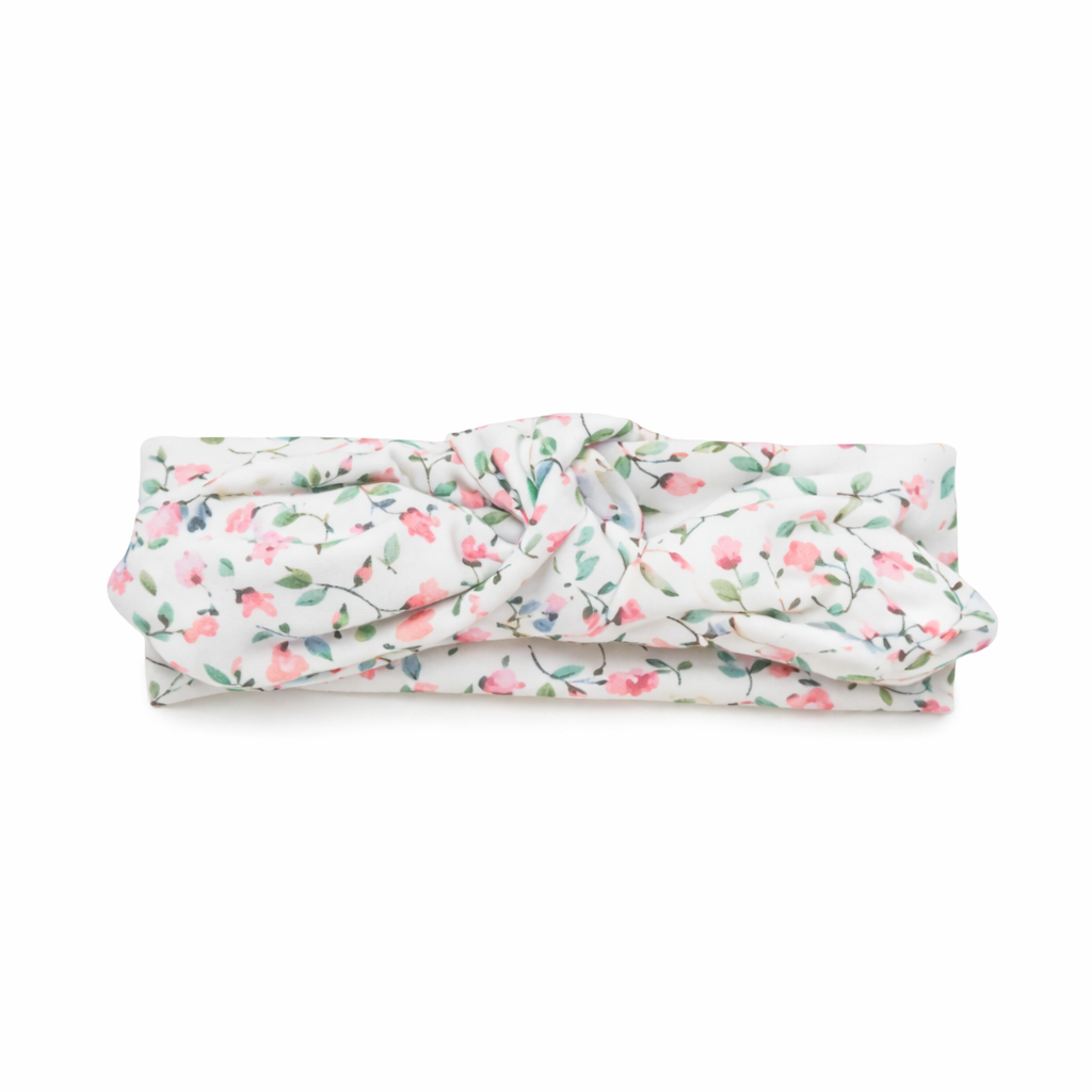 Knotted - Cream with Green & Pink Flowers